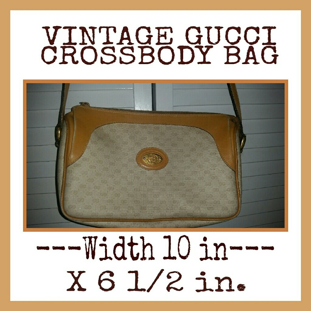 VINTAGE GUCCI CROSS BODY BAG.